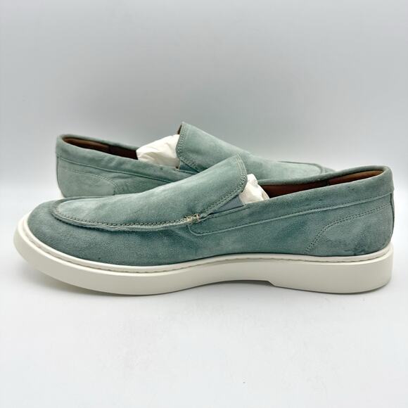 Allen Edmonds Mens Hayes Venetian Oxfords US 12 D Sage Green Suede GUC - Picture 7 of 15